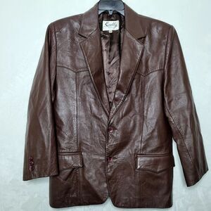 Vintage Scully Western Leather Blazer Size 40